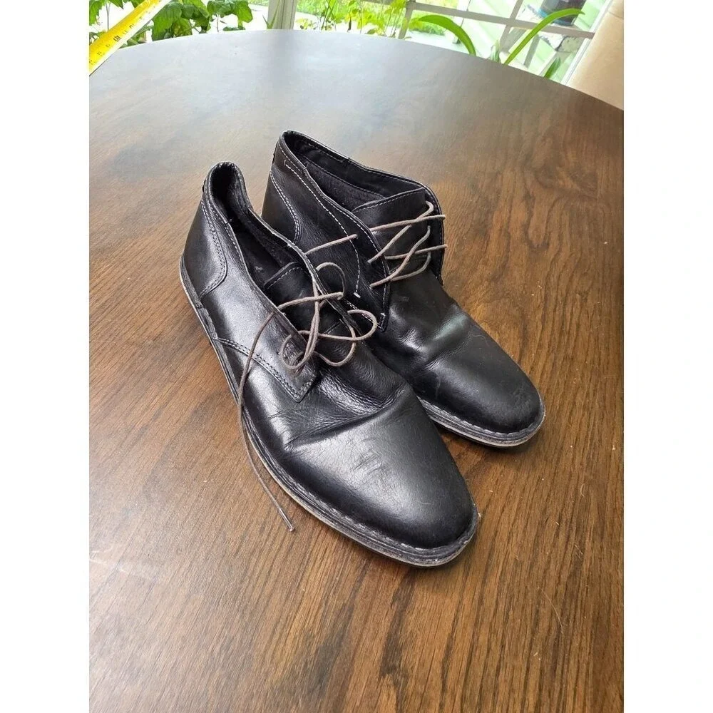 Steve Madden Harken 017 Chukka Mens Black Leather Boots - Size 9.5